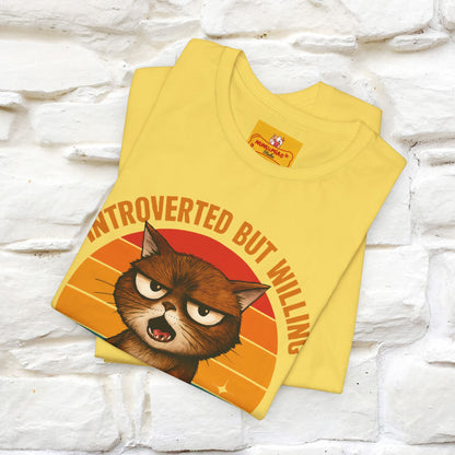 "Introverted But Willing To Discuss Cats" Antisocial Cat T-shirt |Nunu&Miao Studio - Nunu&Miao Studio
