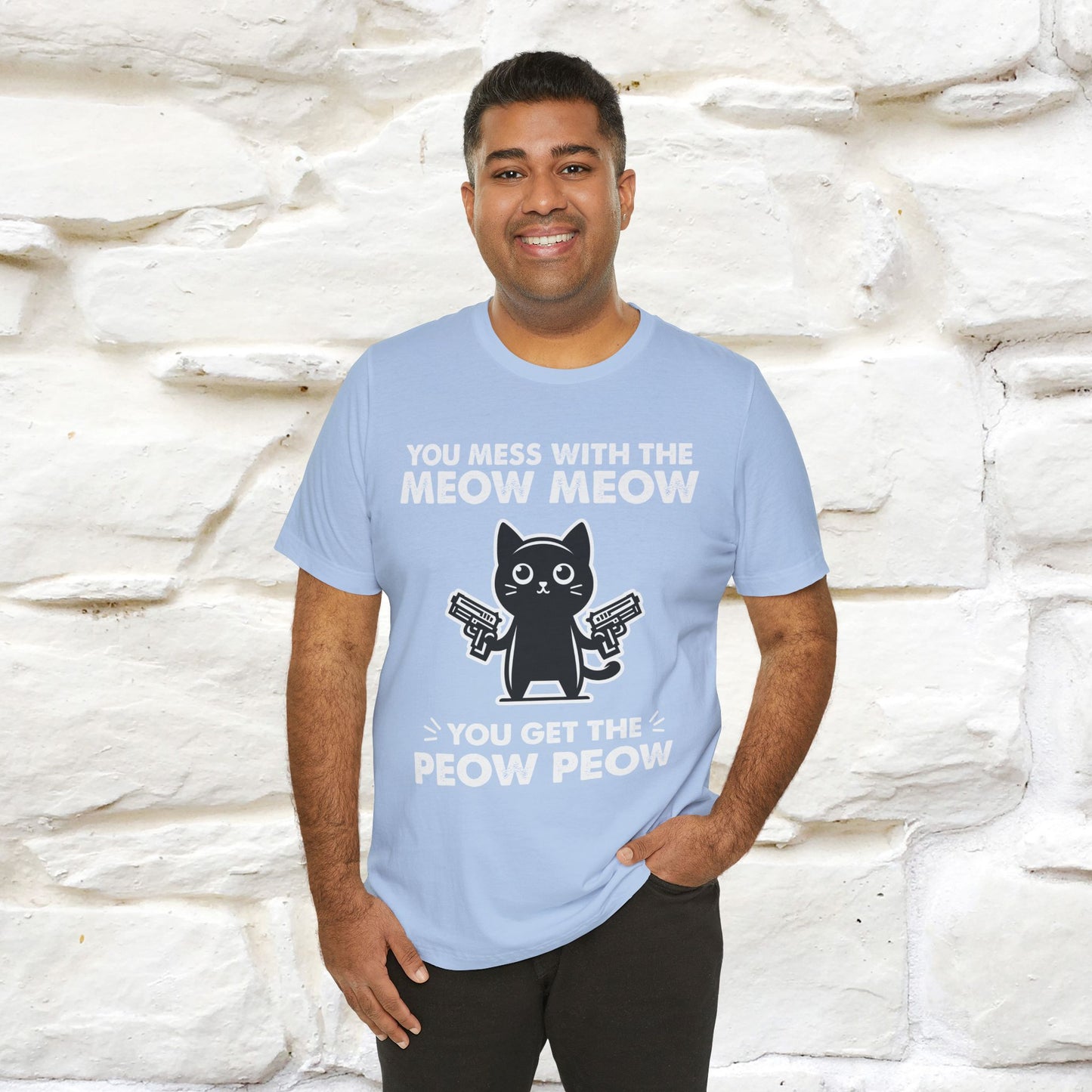 "You Mess With The Meow Meow, You Get The Peow Peow" Cat T-shirt |Nunu&Miao Studio - Nunu&Miao Studio