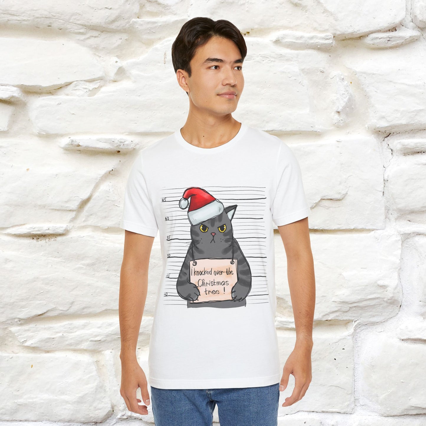 "I Knocked Over The Christmas Tree " |Funny Cat T-Shirt | Nunu&Miao Studio