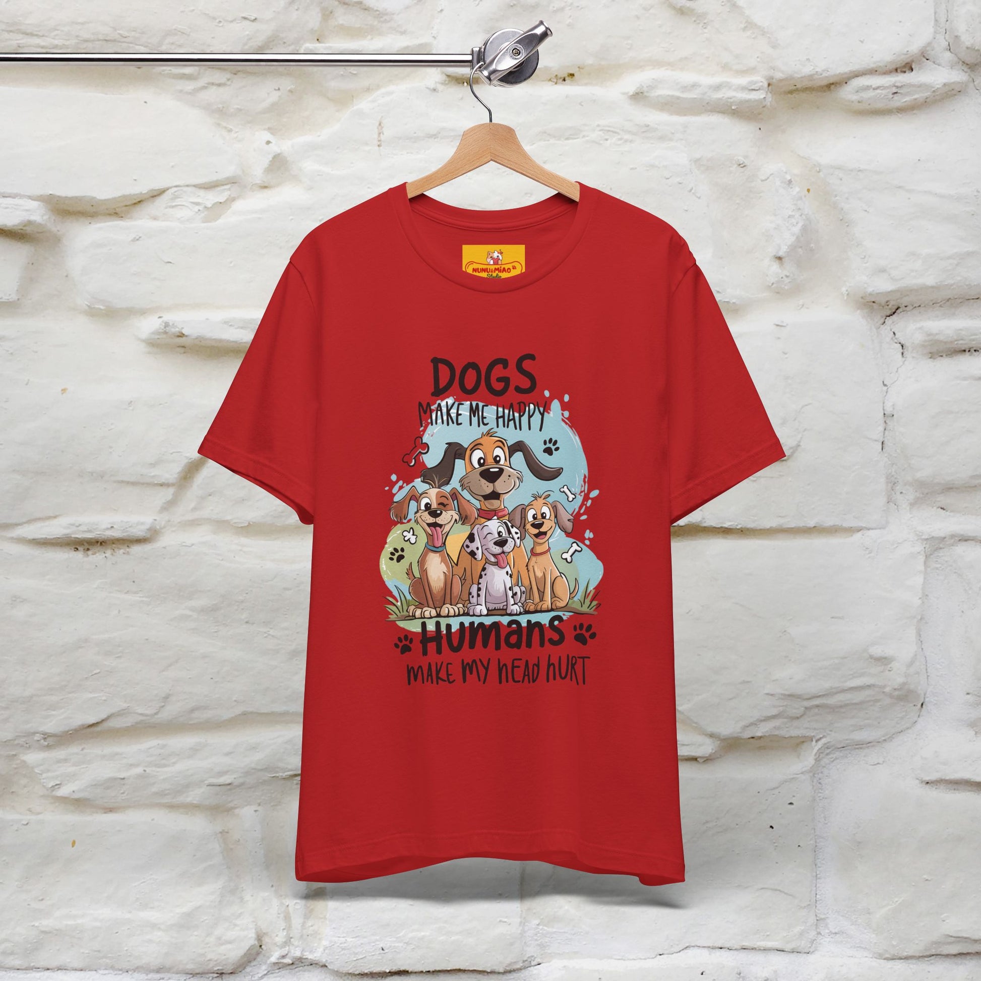 " Dogs Make Me Happy ..."  T-shirt |Nunu&Miao Studio - Nunu&Miao Studio