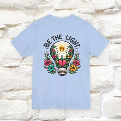 ''Be The Light" Cat T-Shirt| Front & Back Design | Nunu&Miao Studio - Nunu&Miao Studio