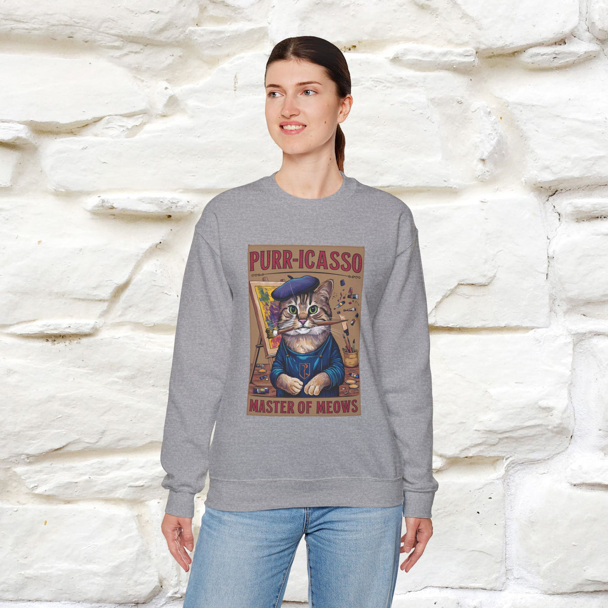 "Purr-icasso.'' |Cat Sweatshirt | Nunu&Miao Studio