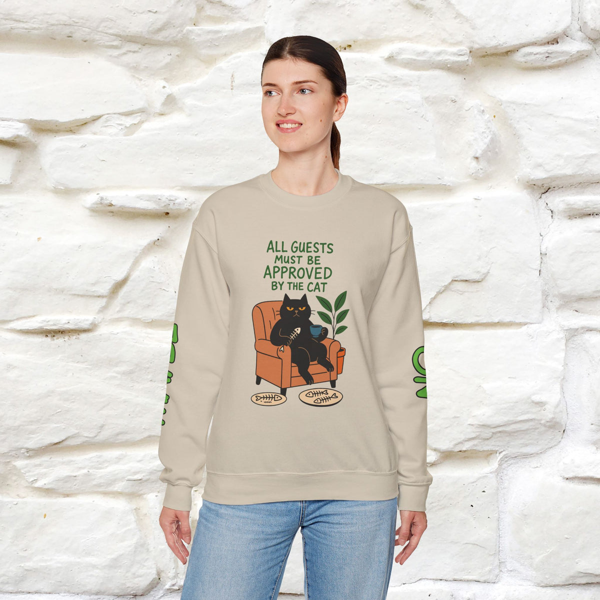 ''All Guests Must Be Approved...'' |Cat Sweatshirt | Nunu&Miao Studio