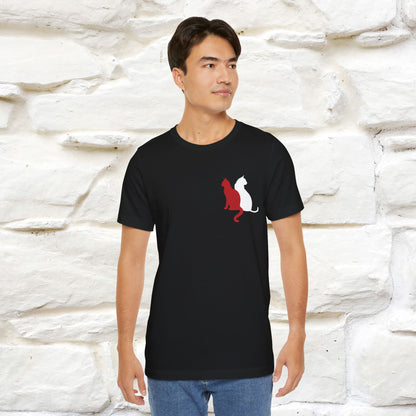 ''Modern Shapes'' Cat T-Shirt Front and Back Design | Nunu&Miao Studio - Nunu&Miao Studio