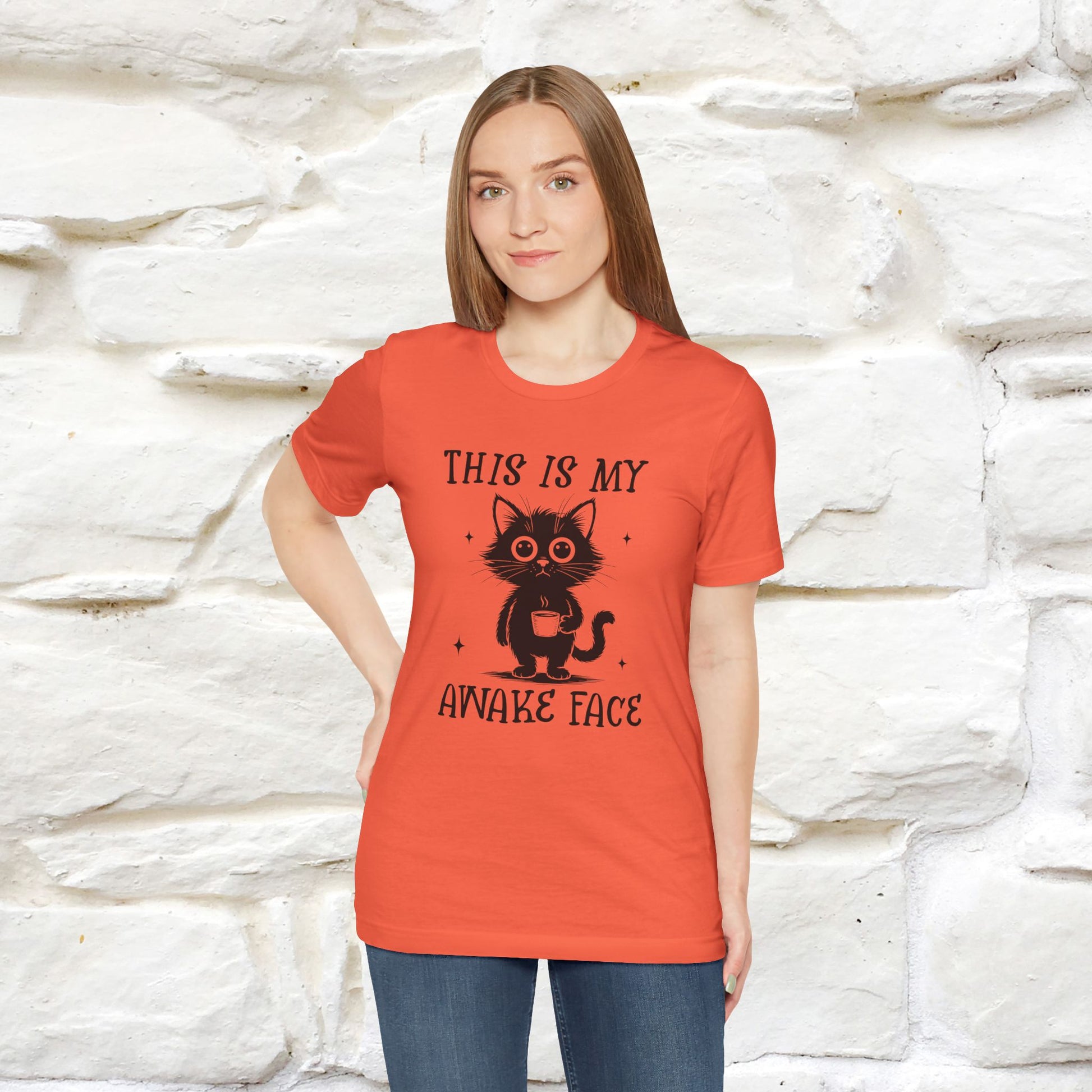 "This is My Awake Face" Cat T-Shirt | Funny Design | Nunu&Miao Studio - Nunu&Miao Studio