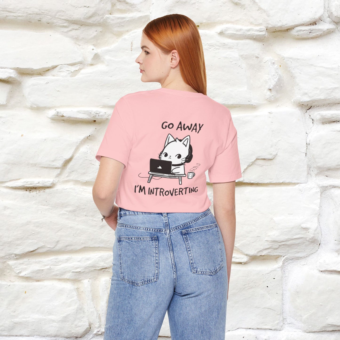 ''Go Away, I’m Introverting'' Cat T-Shirt | Nunu & Miao Studio - Nunu&Miao Studio