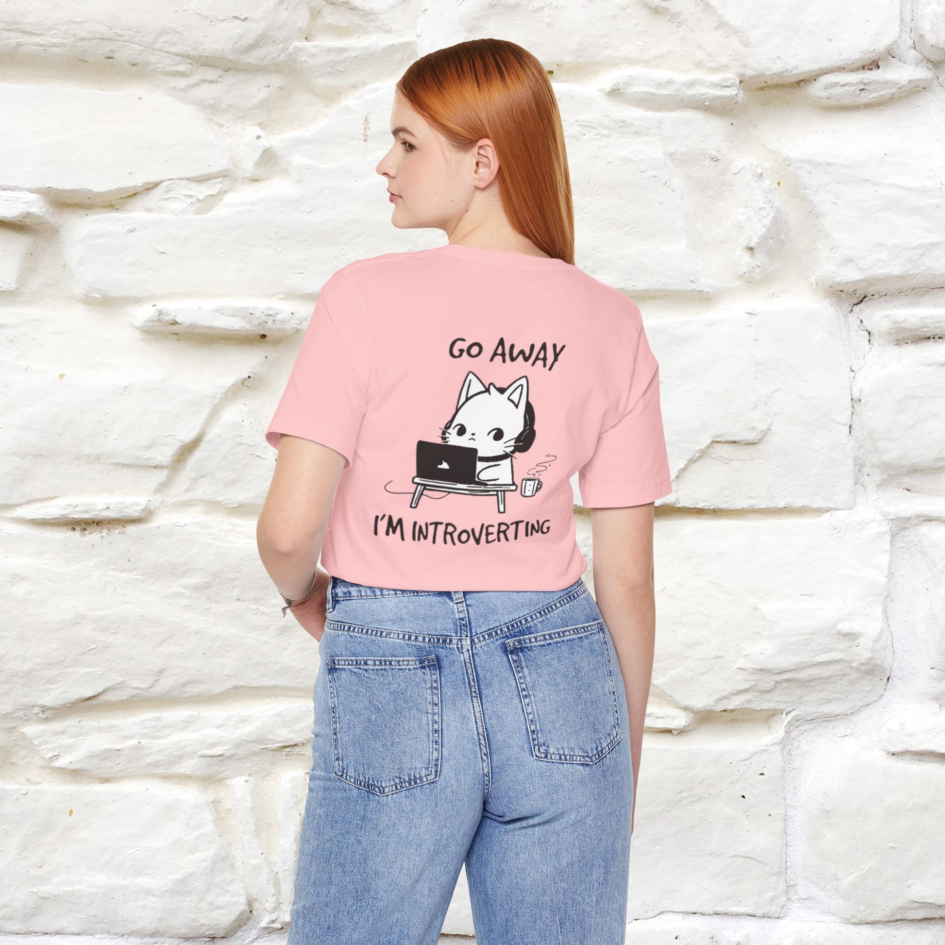 ''Go Away, I’m Introverting'' Cat T-Shirt | Nunu & Miao Studio - Nunu&Miao Studio