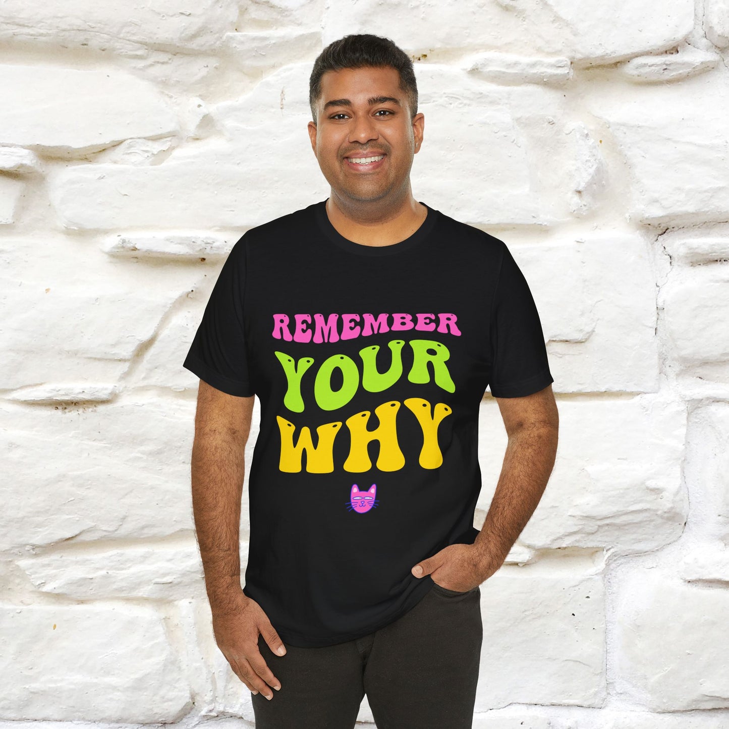 "Remember Your Why" |Cat T-Shirt | Nunu&Miao Studio - Nunu&Miao Studio