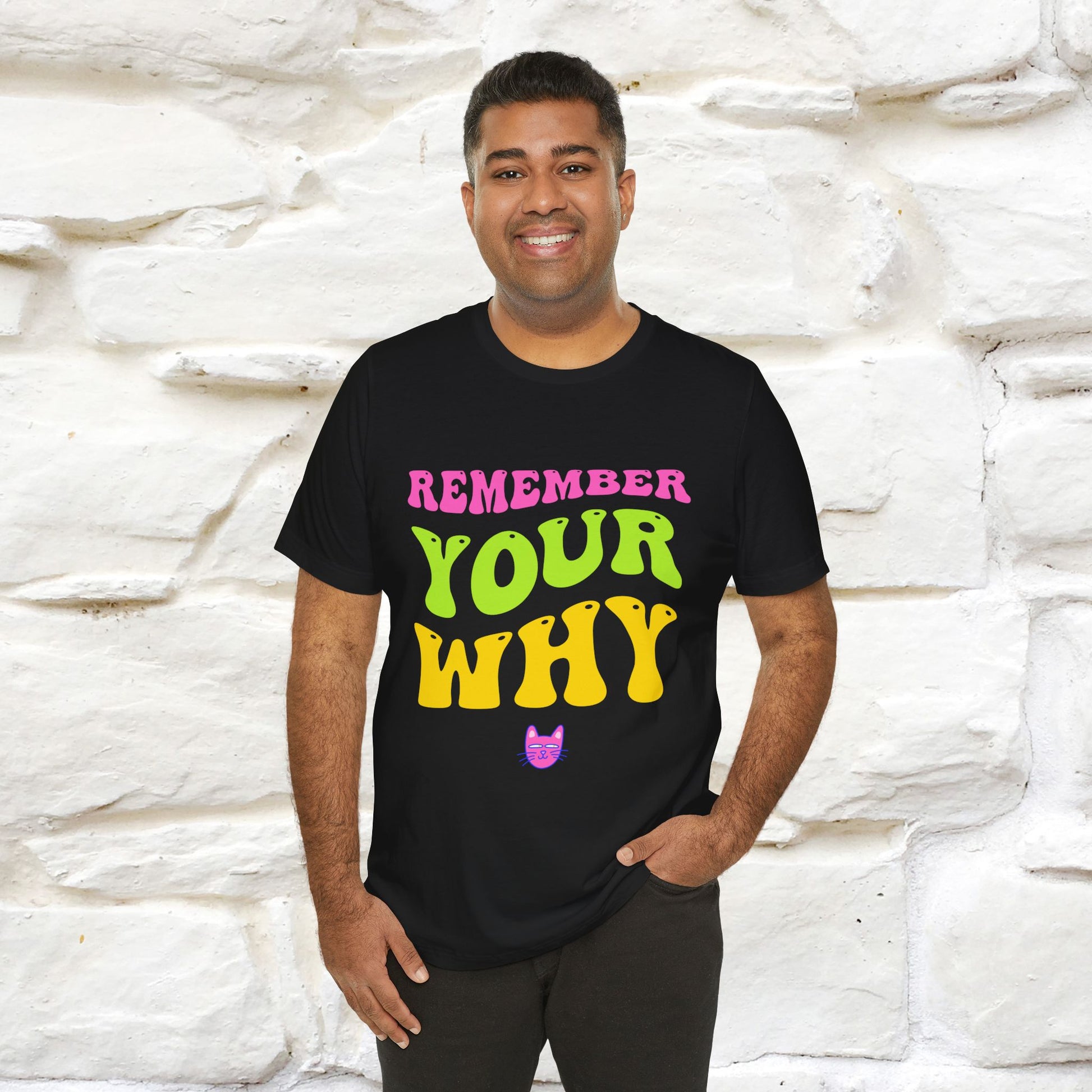 "Remember Your Why" |Cat T-Shirt | Nunu&Miao Studio - Nunu&Miao Studio