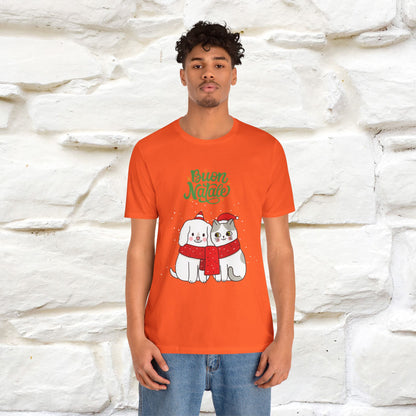 ''Buon Natale Cat and Dog'' Christmas T-shirt  | Nunu&Miao Studio - Nunu&Miao Studio