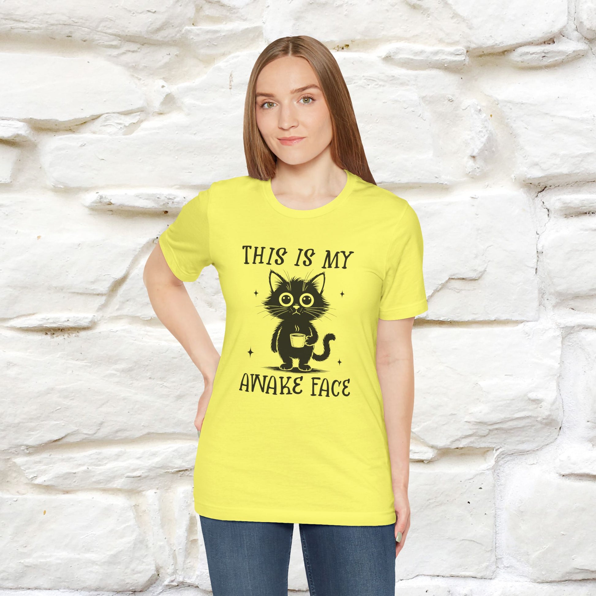 "This is My Awake Face" Cat T-Shirt | Funny Design | Nunu&Miao Studio - Nunu&Miao Studio