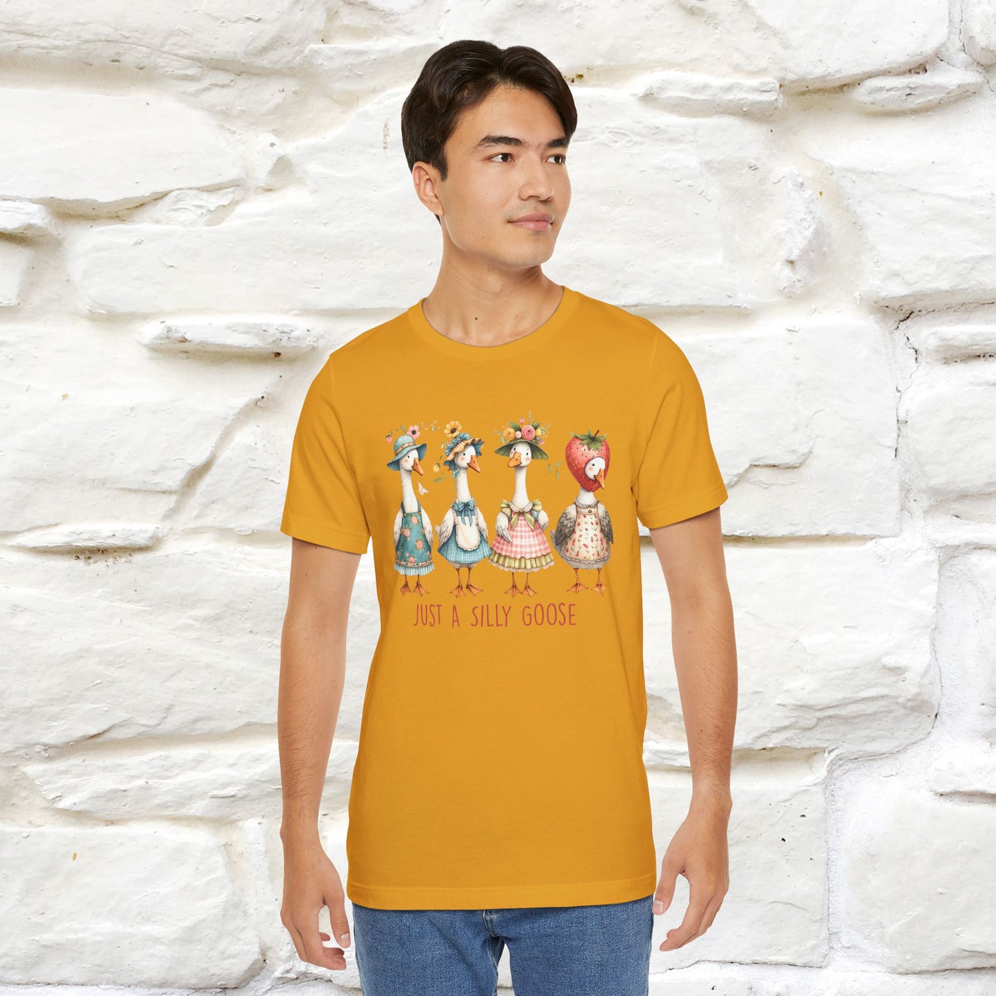 "Just A Silly Goose" Cute T-shirt |Nunu&Miao Studio - Nunu&Miao Studio