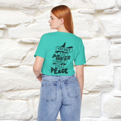 "You Have the Power to Protect Your Peace" Cat T-Shirt| Front & Back Design | Nunu&Miao Studio - Nunu&Miao Studio