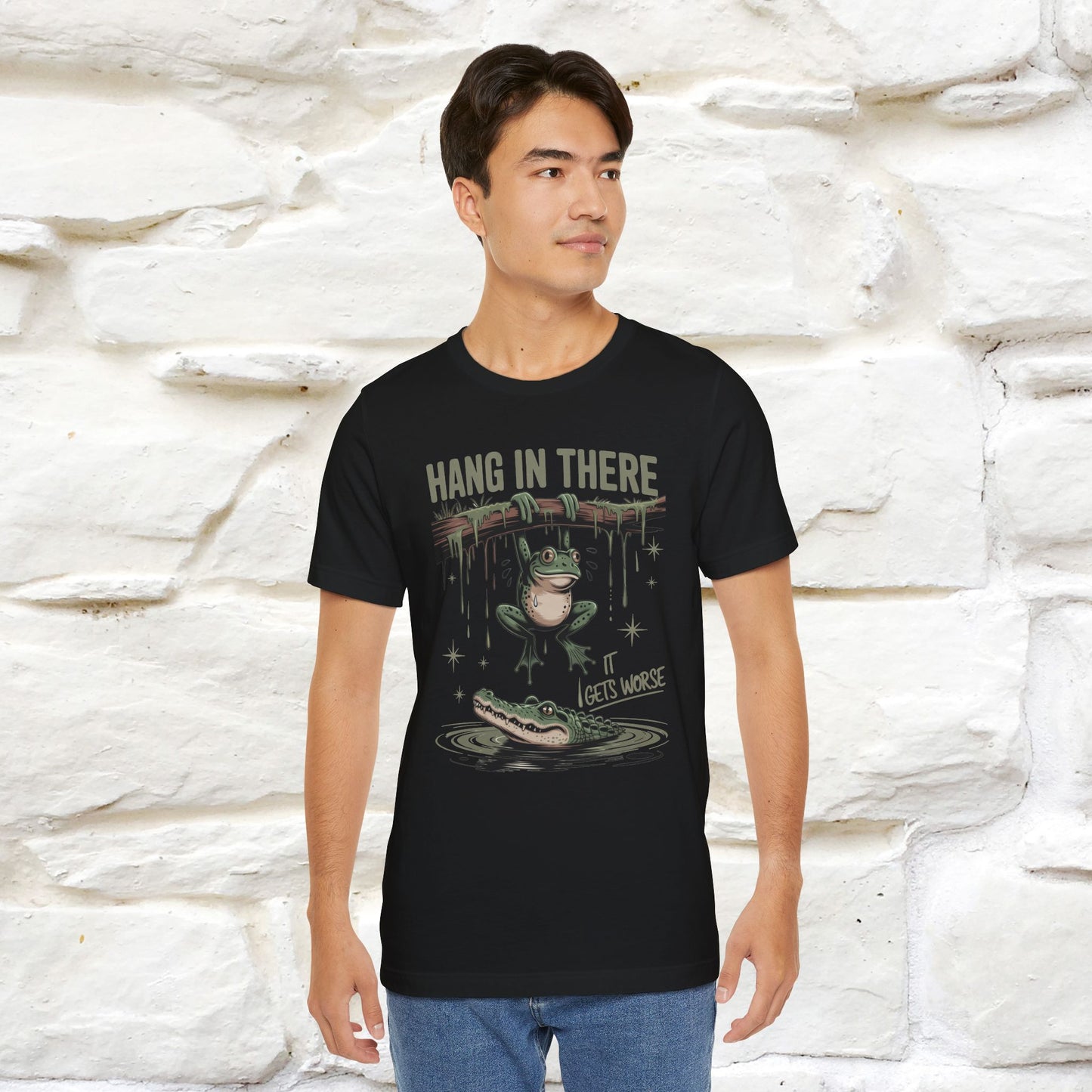 "Hang In There" Funny T-shirt |Nunu&Miao Studio - Nunu&Miao Studio