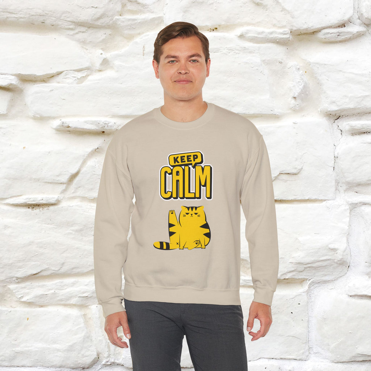 "Keep Calm'' |Cat Sweatshirt | Nunu&Miao Studio