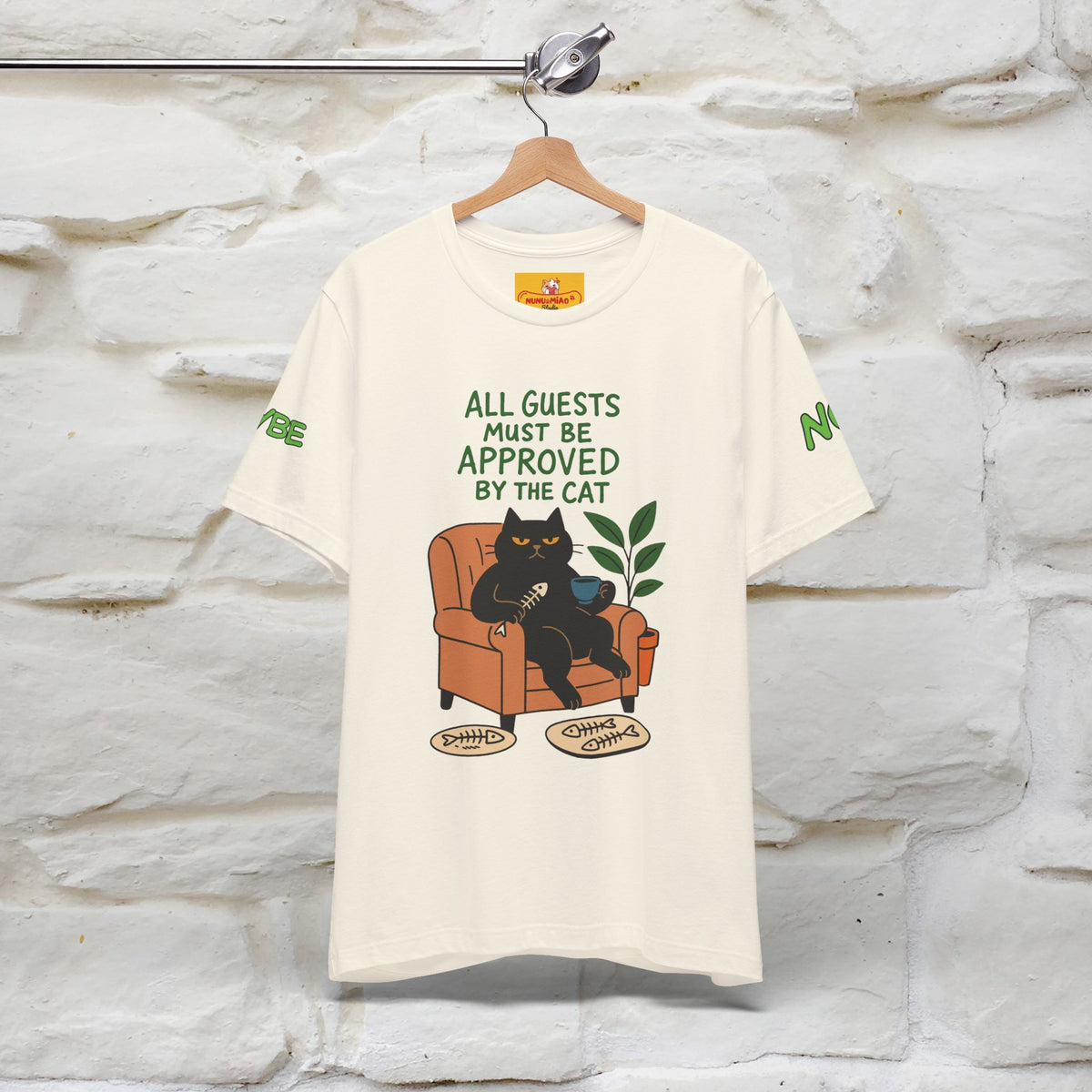 "All Guest Must Be Approved By The Cat - NO,MAYBE" Cat T-shirt |Nunu&Miao Studio