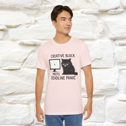 "Creative Block Meets Deadline..." |Cat T-Shirt | Nunu&Miao Studio - Nunu&Miao Studio