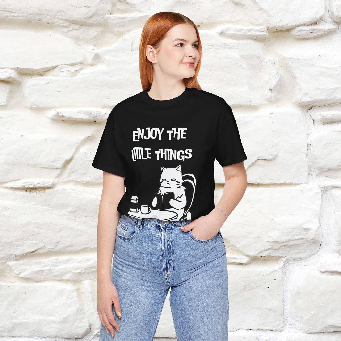 "Enjoy The Little Things." Cat T-Shirt | Nunu&Miao Studio