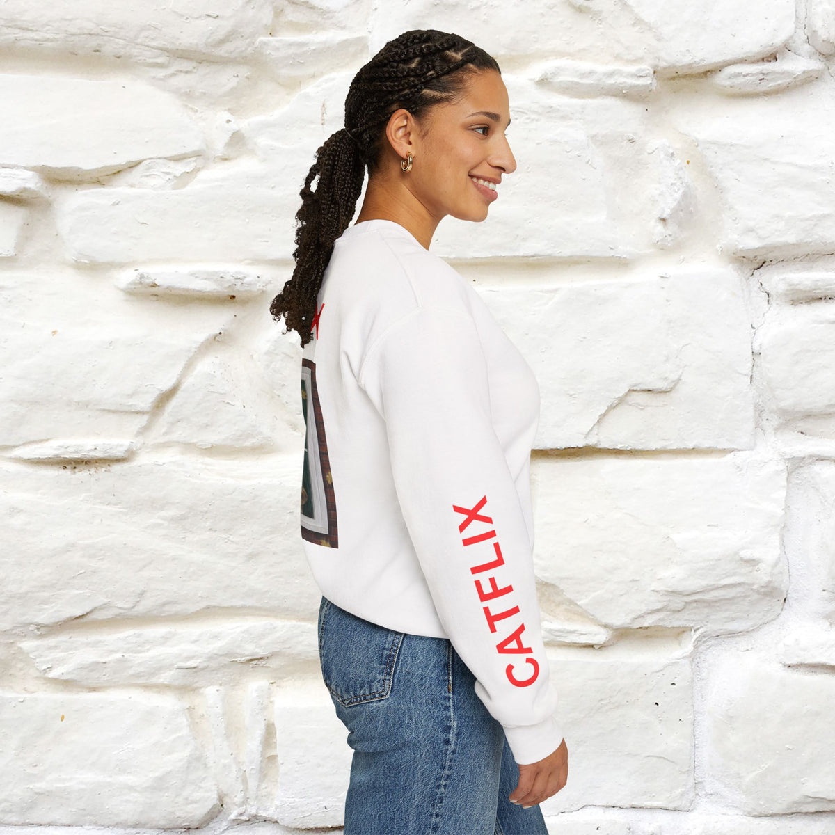 "Catflix'' |Cat Sweatshirt | Nunu&Miao Studio