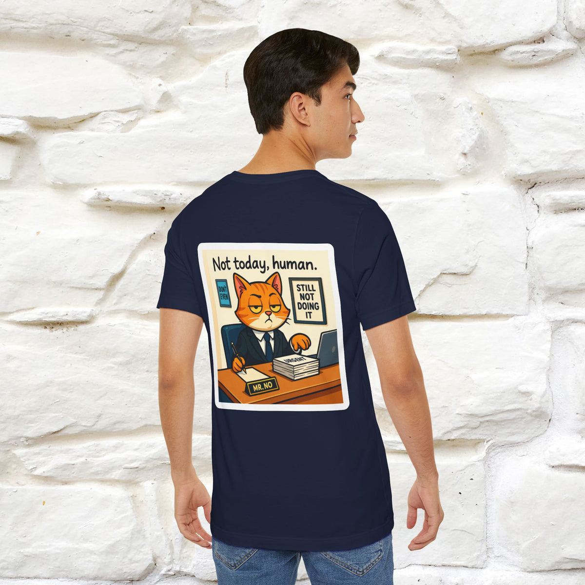 ''Not Today, Human''|  Sarcastic Cat T-Shirt | Front & Back Design | Nunu&Miao Studio