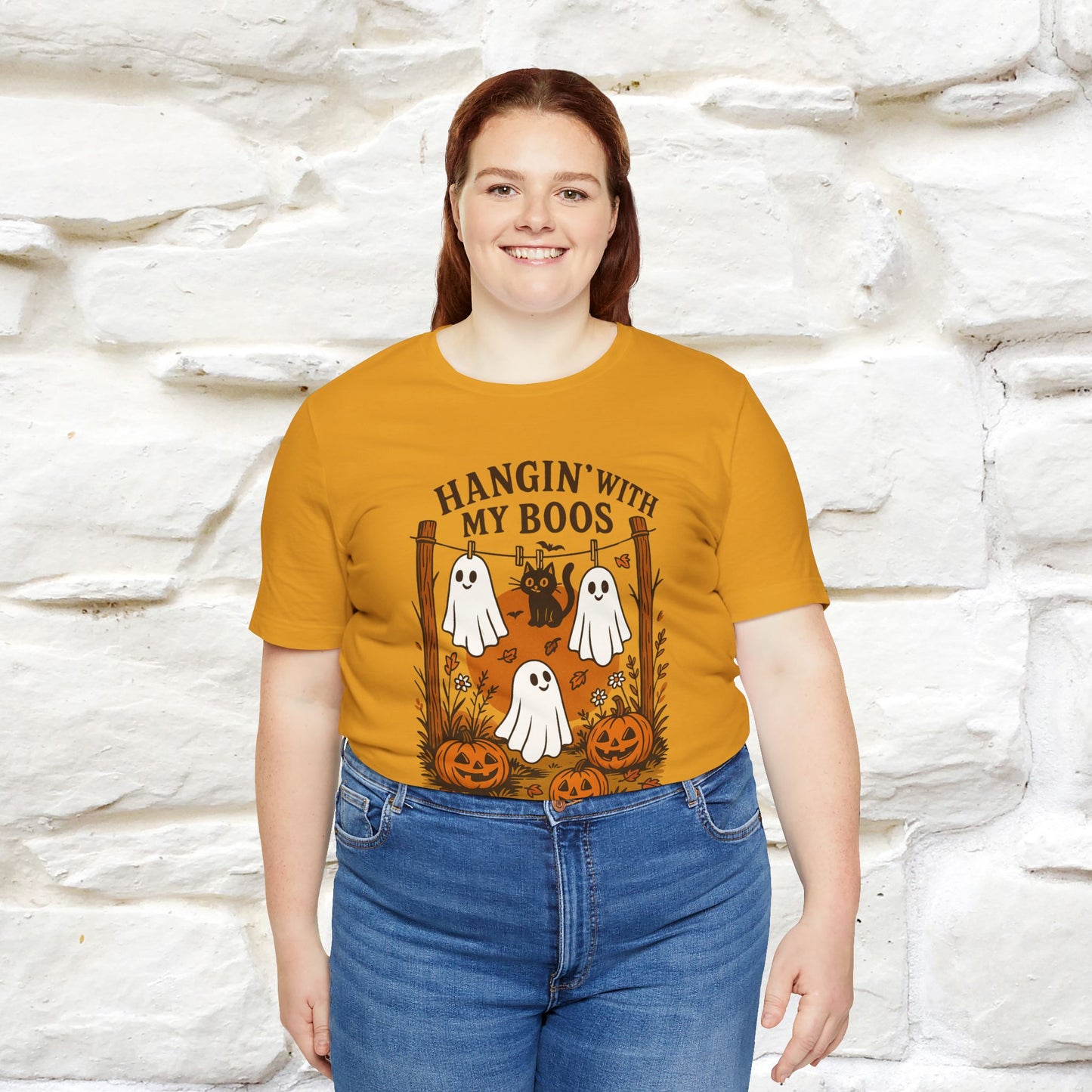 "Hanging With My Boos" Halloween Cat T-shirt |Nunu&Miao Studio - Nunu&Miao Studio