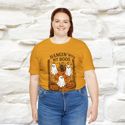 "Hanging With My Boos" Halloween Cat T-shirt |Nunu&Miao Studio - Nunu&Miao Studio