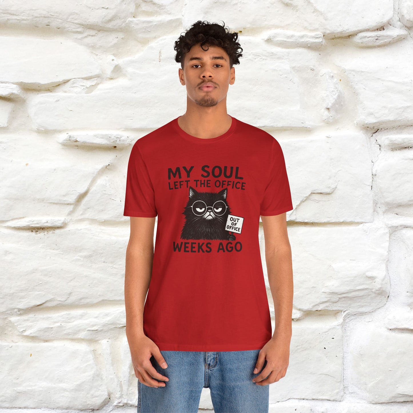 "My Soul Left The Office..." |Funny Cat T-Shirt | Nunu&Miao Studio - Nunu&Miao Studio