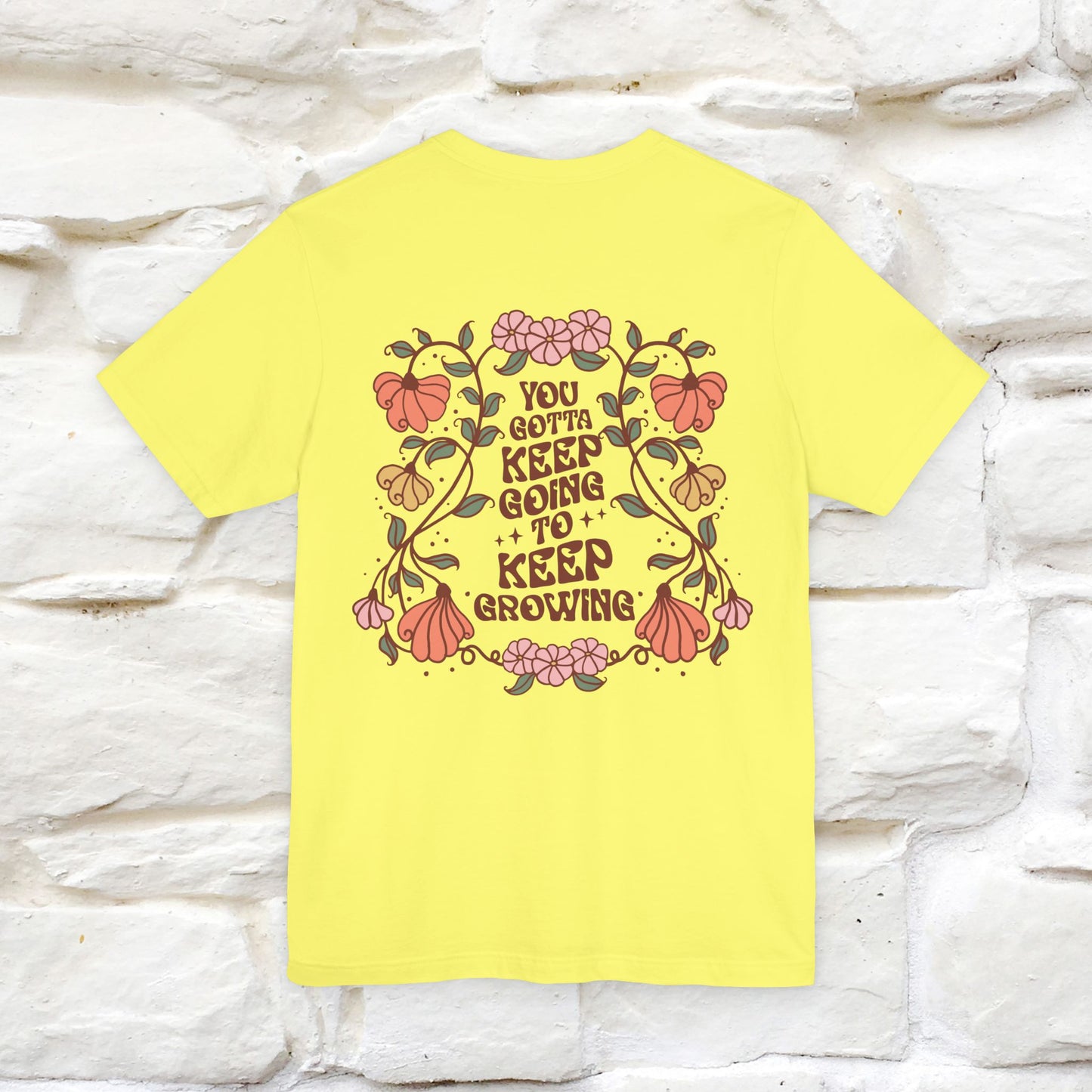 ''You Gotta Keep Going To Keep Growing" Cat T-Shirt| Front & Back Design | Nunu&Miao Studio - Nunu&Miao Studio