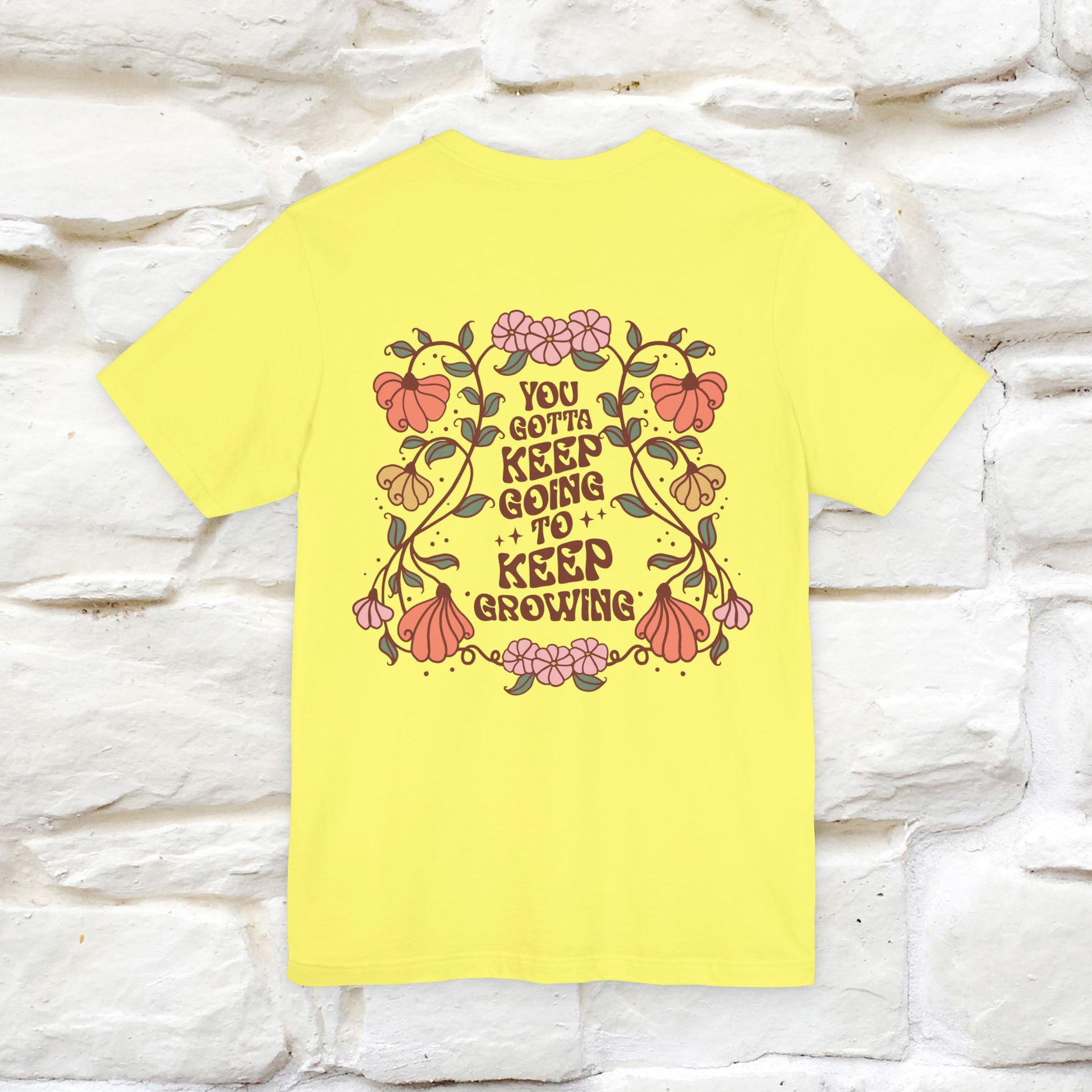 ''You Gotta Keep Going To Keep Growing" Cat T-Shirt| Front & Back Design | Nunu&Miao Studio - Nunu&Miao Studio