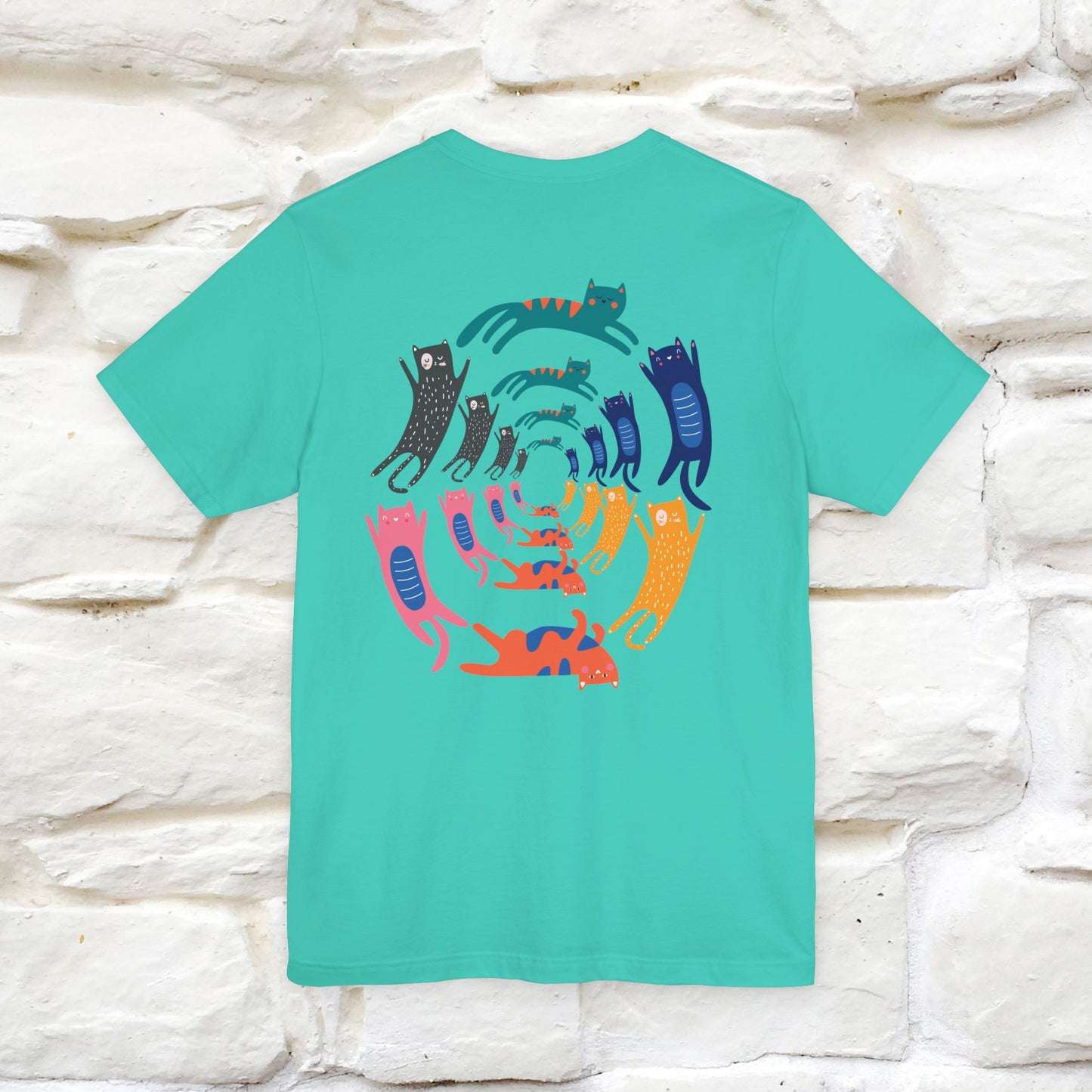 "The Hypnotic Meow'' Cat T-Shirt Front and Back Design | Nunu&Miao Studio - Nunu&Miao Studio