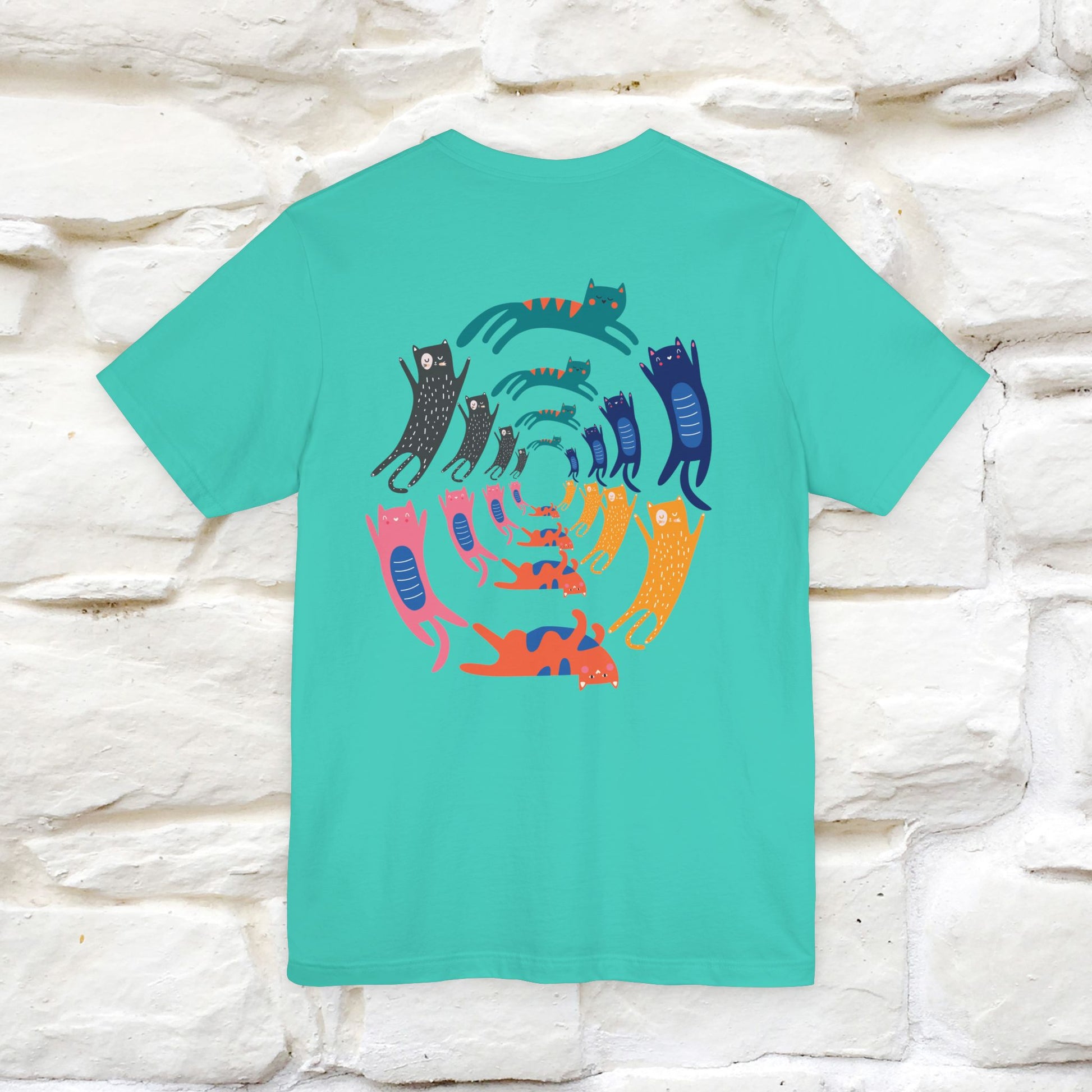 "The Hypnotic Meow'' Cat T-Shirt Front and Back Design | Nunu&Miao Studio - Nunu&Miao Studio