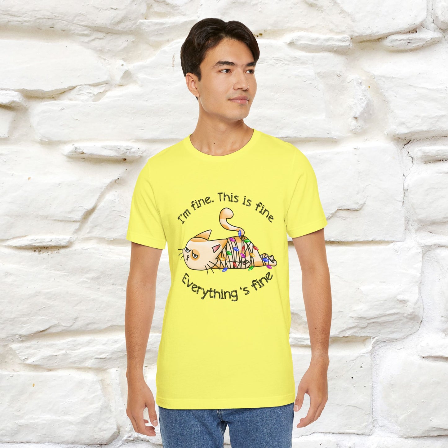 "This Is Fine" |Funny Cat T-Shirt | Nunu&Miao Studio