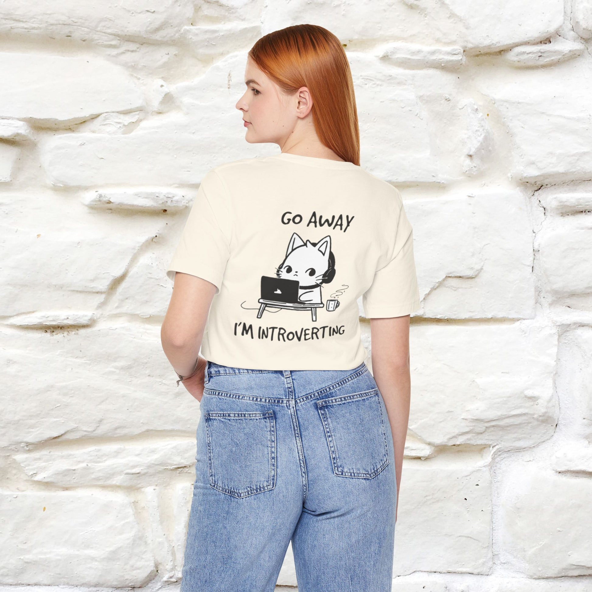 ''Go Away, I’m Introverting'' Cat T-Shirt | Nunu & Miao Studio - Nunu&Miao Studio