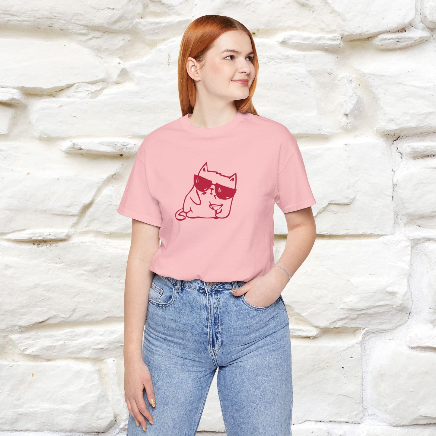 "I’m Happy, Which Often Looks Like Crazy" Cat T-Shirt| Front & Back Design | Nunu&Miao Studio - Nunu&Miao Studio