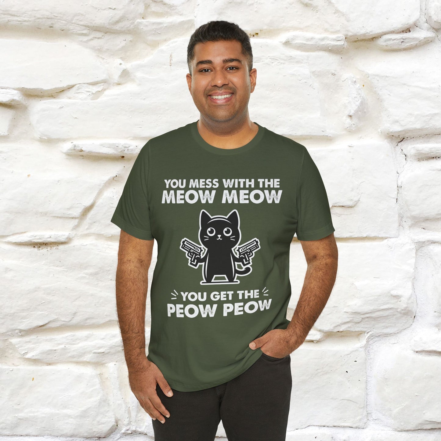 "You Mess With The Meow Meow, You Get The Peow Peow" Cat T-shirt |Nunu&Miao Studio - Nunu&Miao Studio