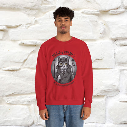 "Meow-sholmes'' |Cat Sweatshirt | Nunu&Miao Studio