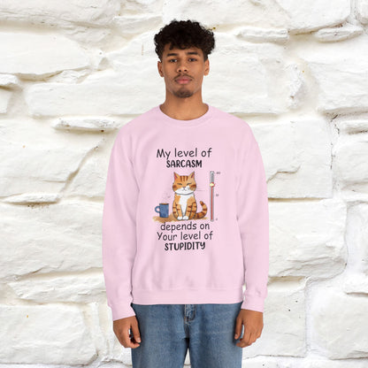 "My Level Of Sarcasm...'' |Cat Sweatshirt | Nunu&Miao Studio