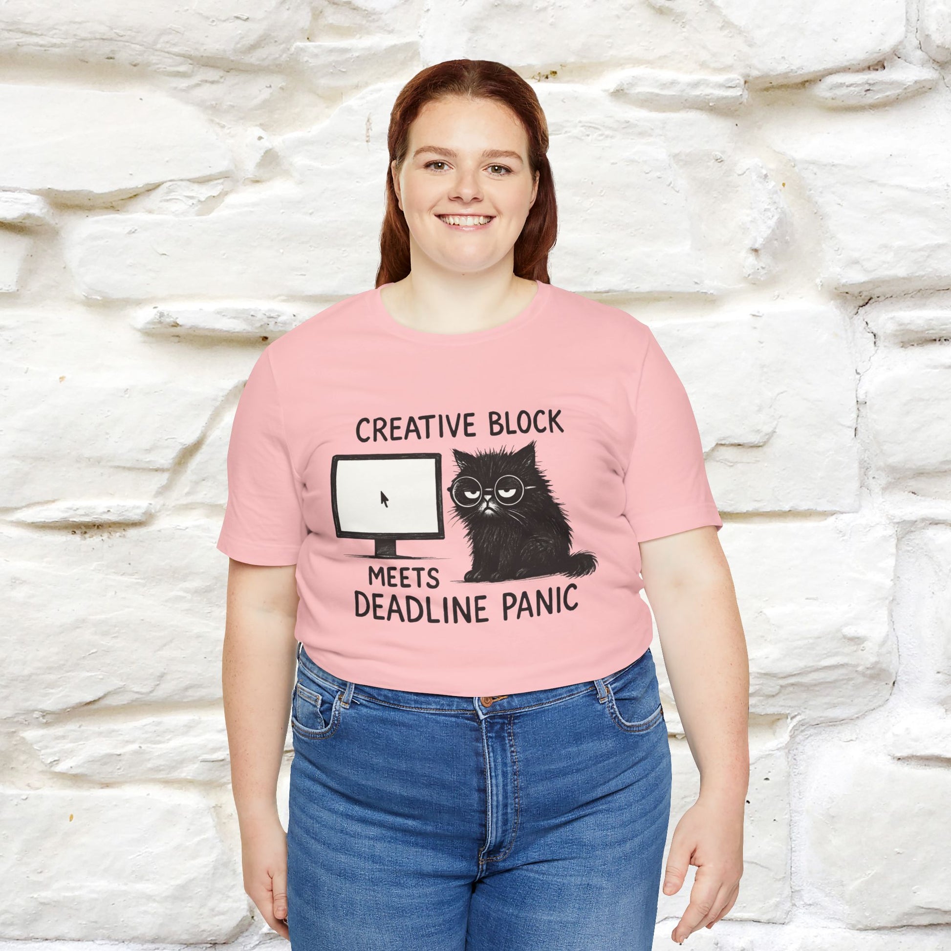 "Creative Block Meets Deadline..." |Cat T-Shirt | Nunu&Miao Studio - Nunu&Miao Studio