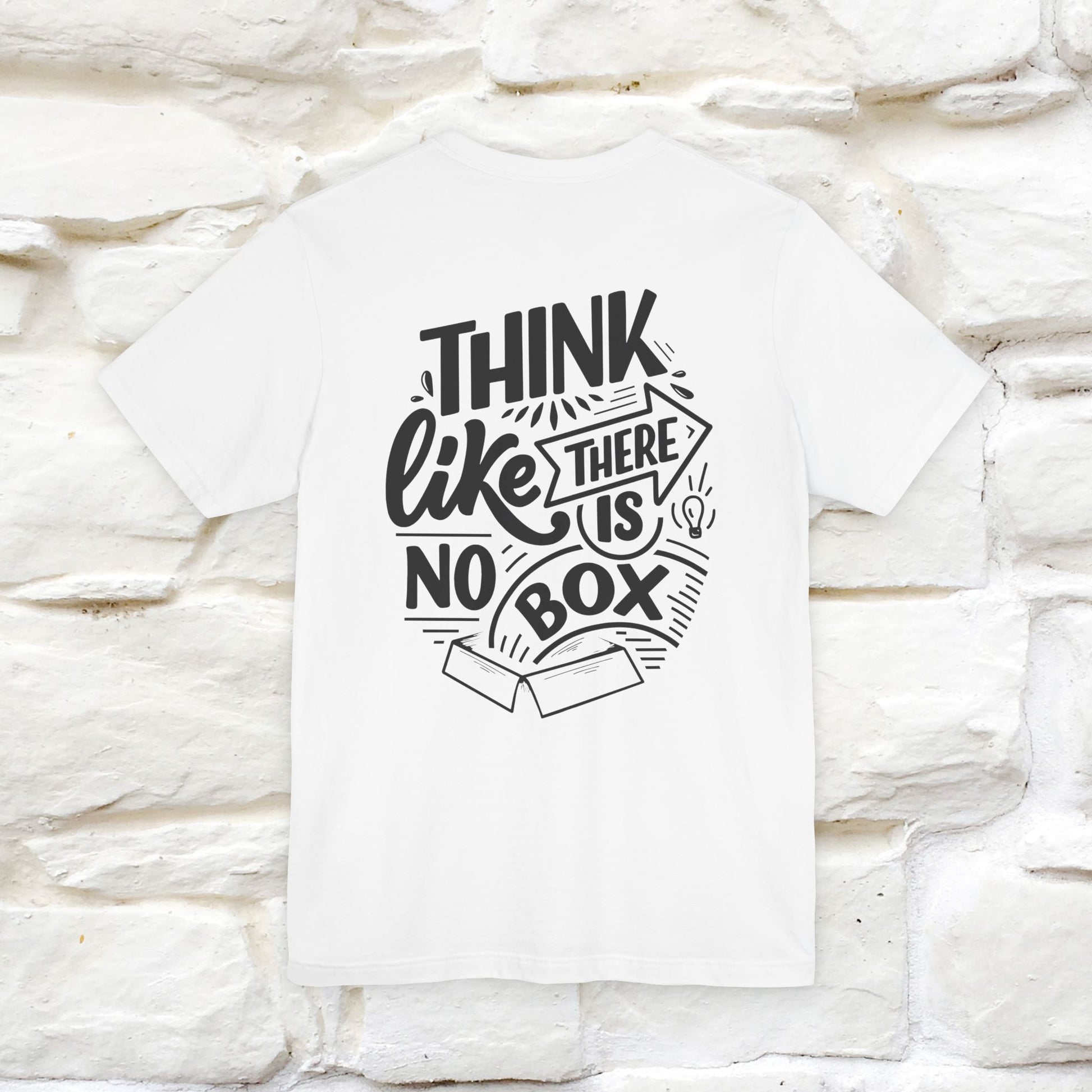 "Think Like There Is No Box" Cat T-Shirt| Front & Back Design | Nunu&Miao Studio - Nunu&Miao Studio