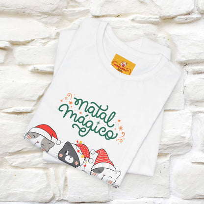 "Natal Magico" Cat T-shirt  |Nunu&Miao Studio - Nunu&Miao Studio