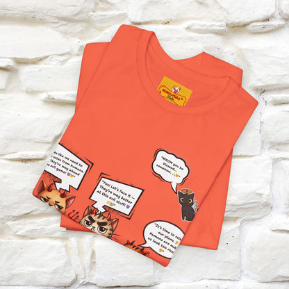 "Humans Are Way Ahead In The Evil Game! 😈😼" Cat  T-shirt |Nunu&Miao Studio - Nunu&Miao Studio