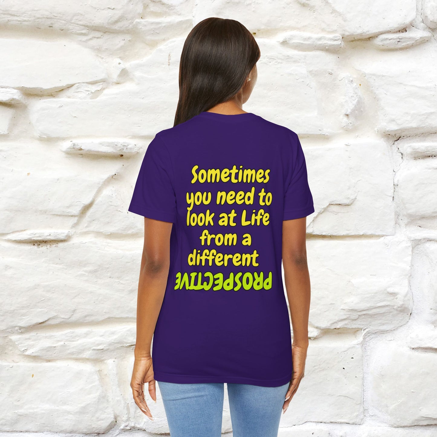"Sometimes You Need to Look at Life from a Different Perspective" Cat T-Shirt | Front & Back Design | Nunu&Miao Studio - Nunu&Miao Studio