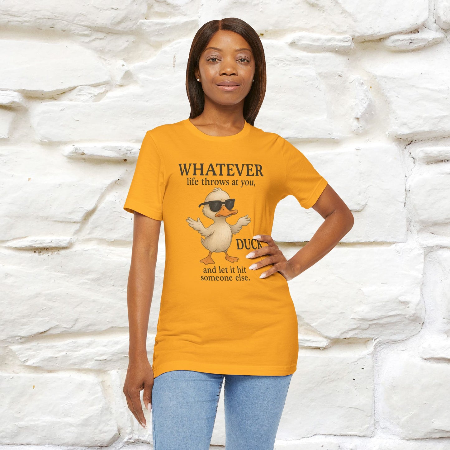 "Whatever Life Throws At You " Funny Duck T-shirt |Nunu&Miao Studio - Nunu&Miao Studio