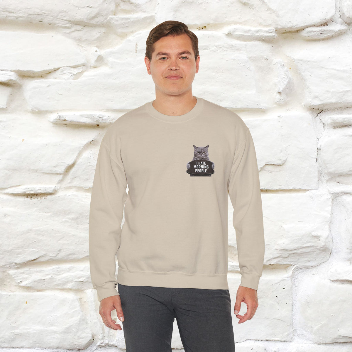 "I Hate Morning People'' |Cat Sweatshirt | Nunu&Miao Studio