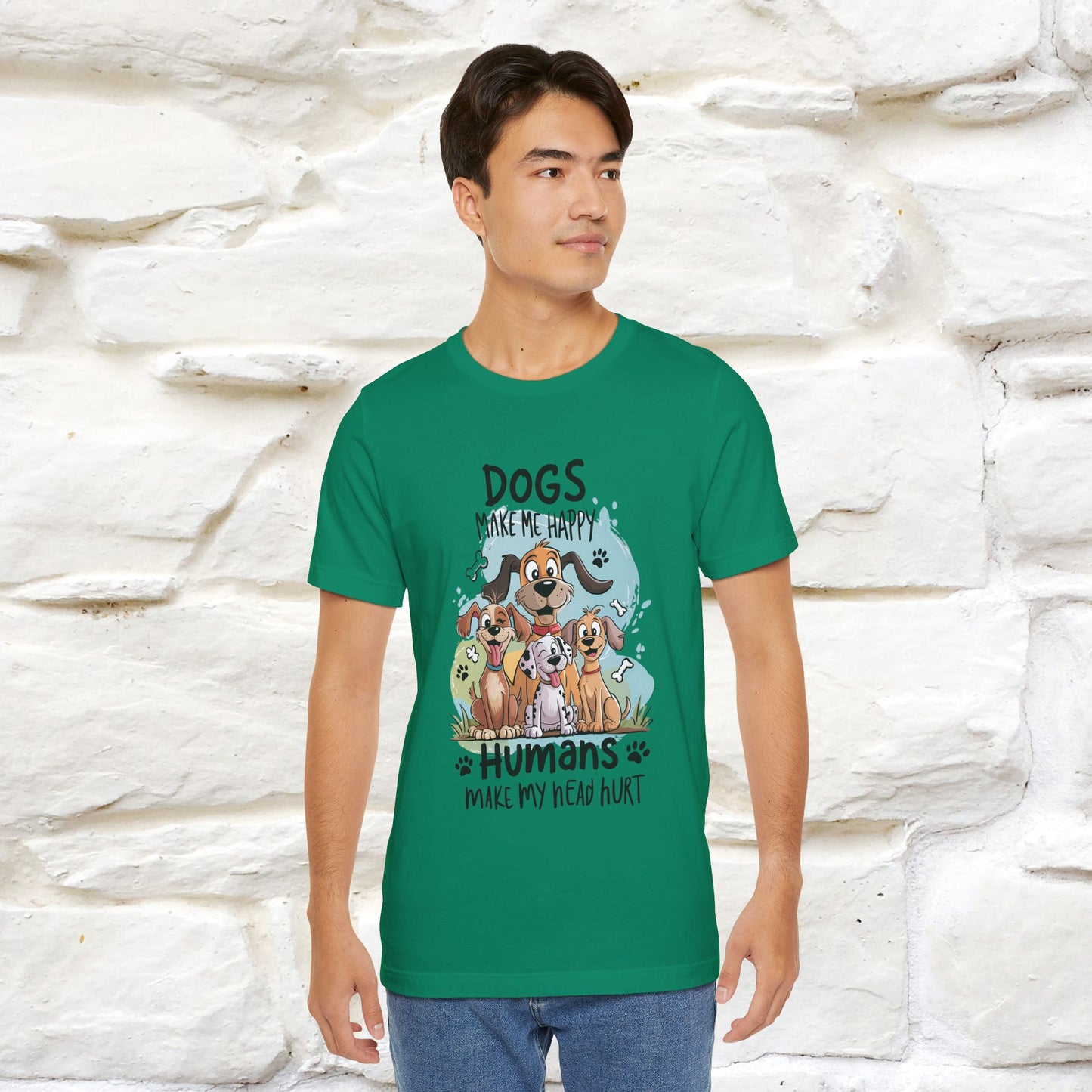 " Dogs Make Me Happy ..."  T-shirt |Nunu&Miao Studio - Nunu&Miao Studio