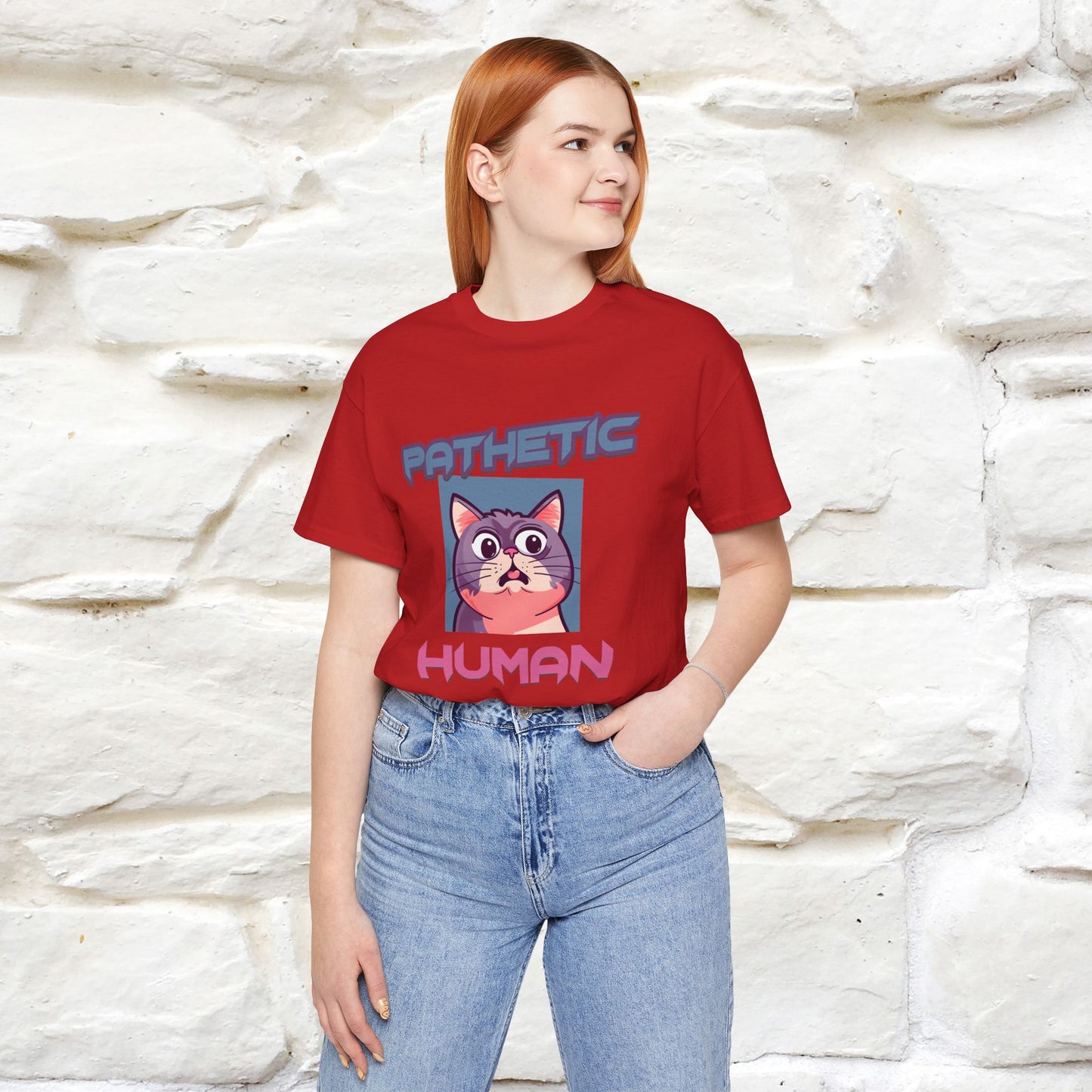 ''Pathetic Human'' | Funny Cat T-Shirt | Nunu&Miao Studio - Nunu&Miao Studio
