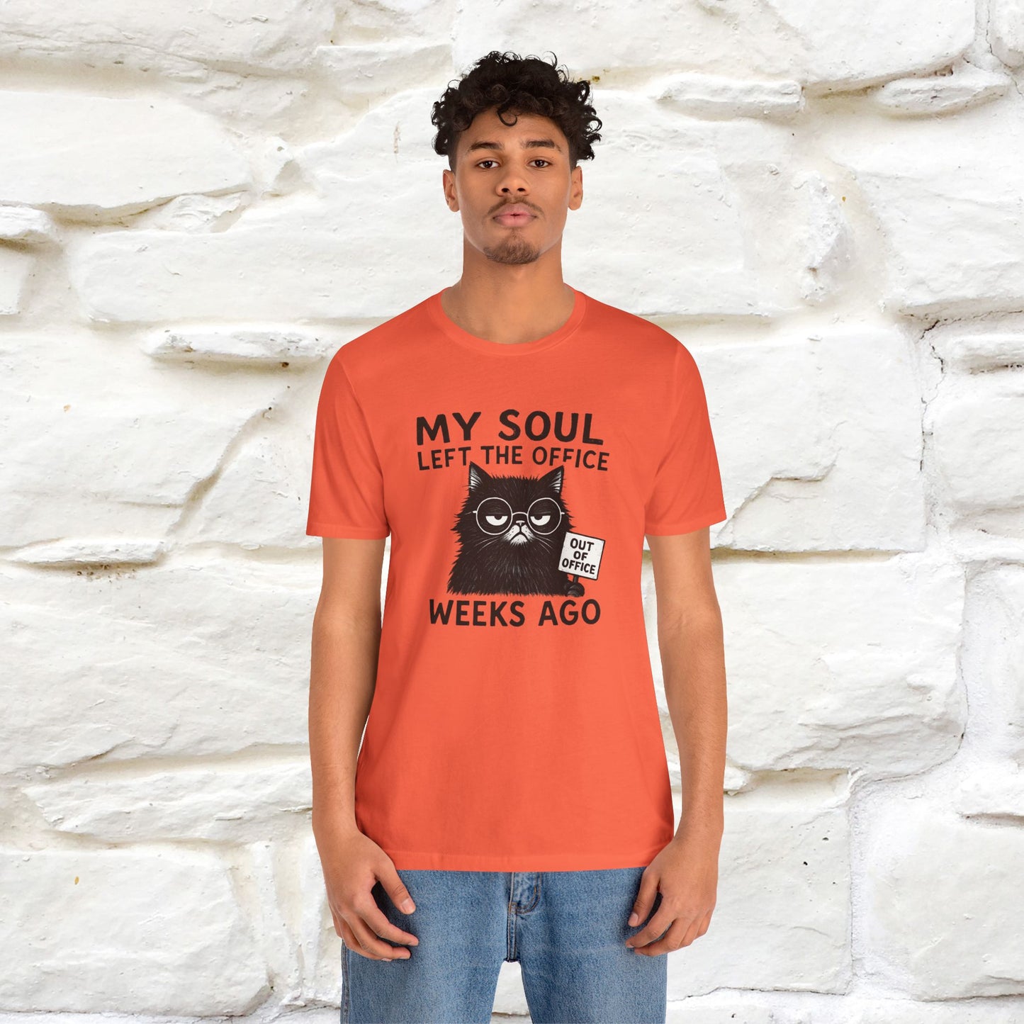 "My Soul Left The Office..." |Funny Cat T-Shirt | Nunu&Miao Studio - Nunu&Miao Studio
