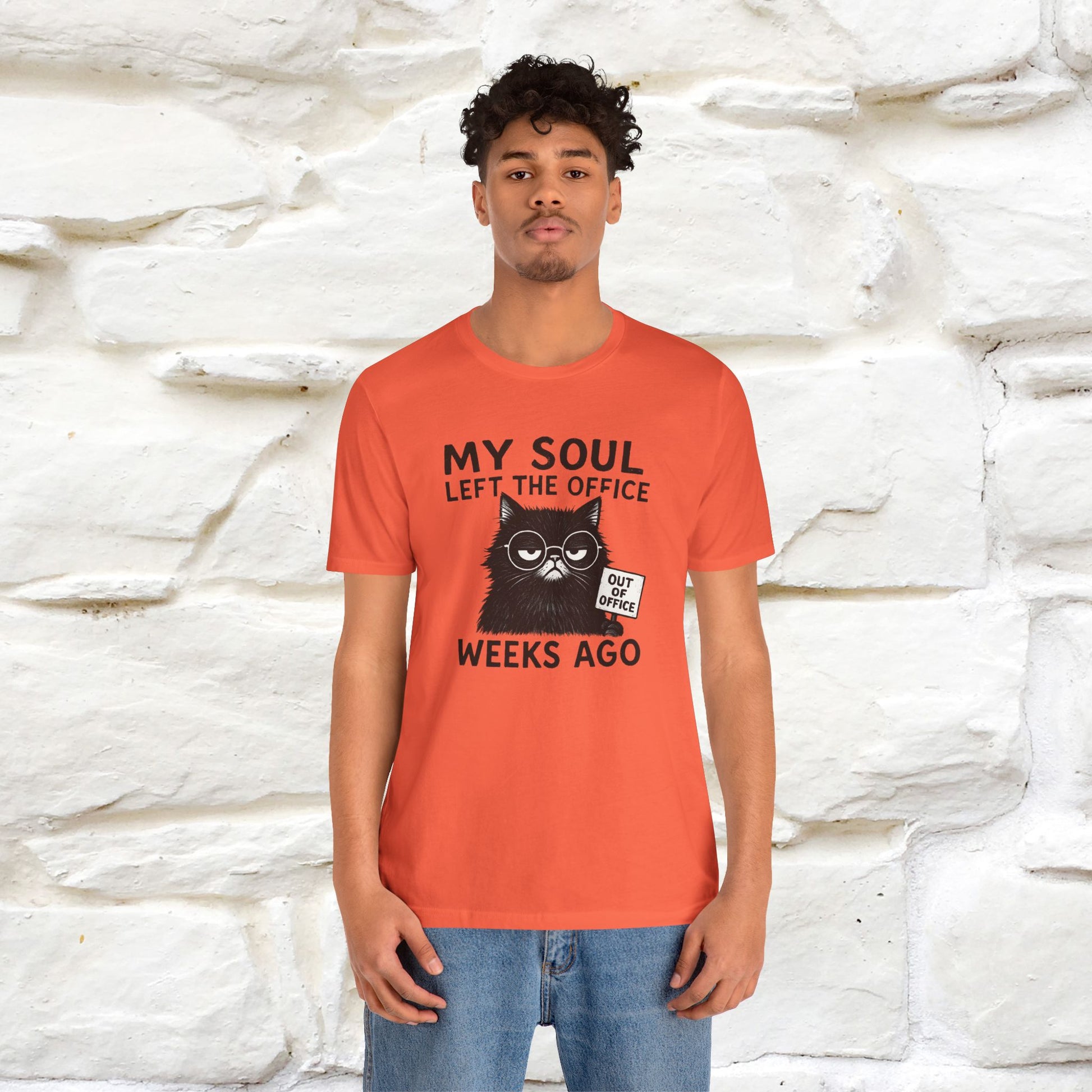 "My Soul Left The Office..." |Funny Cat T-Shirt | Nunu&Miao Studio - Nunu&Miao Studio