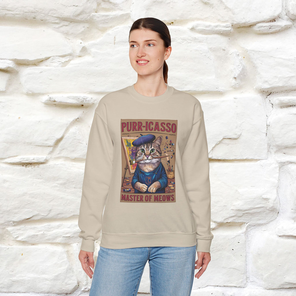 "Purr-icasso.'' |Cat Sweatshirt | Nunu&Miao Studio