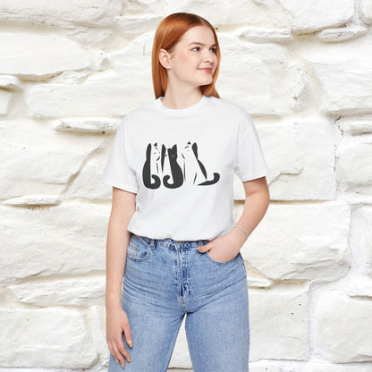 "Black And White'' Cat T-Shirt Front and Back Design | Nunu&Miao Studio - Nunu&Miao Studio